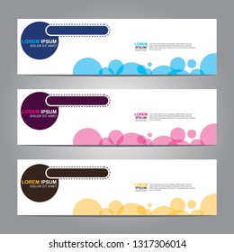 Vector abstract web banner design template. Collection of web banner template. Abstract geometric web design banner template isolated on grey background. Header - landing page Web Design Elements