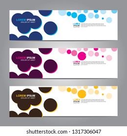 Vector abstract web banner design template. Collection of web banner template. Abstract geometric web design banner template isolated on grey background. Header - landing page Web Design Elements