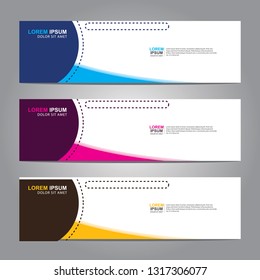 Vector abstract web banner design template. Collection of web banner template. Abstract geometric web design banner template isolated on grey background. Header - landing page Web Design Elements