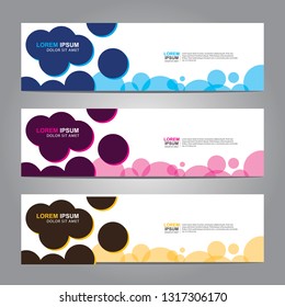 Vector abstract web banner design template. Collection of web banner template. Abstract geometric web design banner template isolated on grey background. Header - landing page Web Design Elements