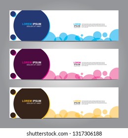 Vector abstract web banner design template. Collection of web banner template. Abstract geometric web design banner template isolated on grey background. Header - landing page Web Design Elements