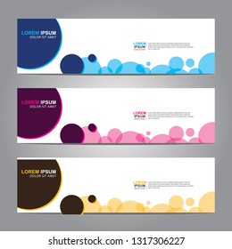 Vector abstract web banner design template. Collection of web banner template. Abstract geometric web design banner template isolated on grey background. Header - landing page Web Design Elements