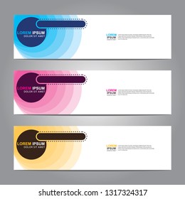 Vector abstract web banner design template. Collection of web banner template. Abstract geometric web design banner template isolated on grey background. Header - landing page Web Design Elements