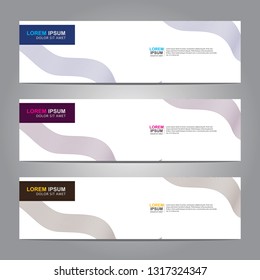 Vector abstract web banner design template. Collection of web banner template. Abstract geometric web design banner template isolated on grey background. Header - landing page Web Design Elements