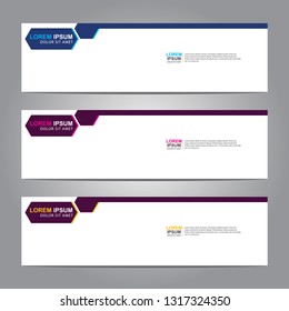 Vector abstract web banner design template. Collection of web banner template. Abstract geometric web design banner template isolated on grey background. Header - landing page Web Design Elements