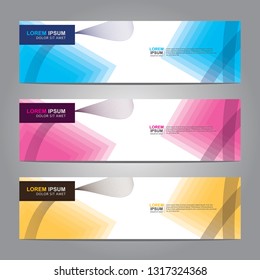Vector abstract web banner design template. Collection of web banner template. Abstract geometric web design banner template isolated on grey background. Header - landing page Web Design Elements