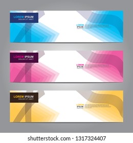 Vector abstract web banner design template. Collection of web banner template. Abstract geometric web design banner template isolated on grey background. Header - landing page Web Design Elements