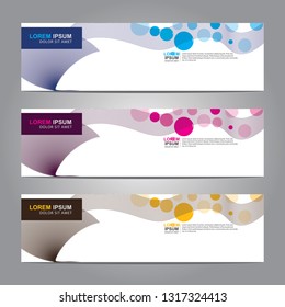 Vector abstract web banner design template. Collection of web banner template. Abstract geometric web design banner template isolated on grey background. Header - landing page Web Design Elements