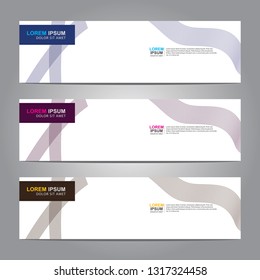 Vector abstract web banner design template. Collection of web banner template. Abstract geometric web design banner template isolated on grey background. Header - landing page Web Design Elements