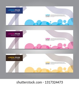 Vector abstract web banner design template. Collection of web banner template. Abstract geometric web design banner template isolated on grey background. Header - landing page Web Design Elements