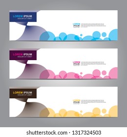 Vector abstract web banner design template. Collection of web banner template. Abstract geometric web design banner template isolated on grey background. Header - landing page Web Design Elements