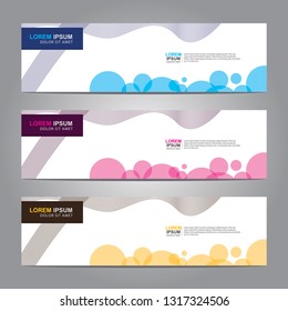 Vector abstract web banner design template. Collection of web banner template. Abstract geometric web design banner template isolated on grey background. Header - landing page Web Design Elements