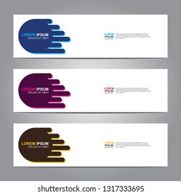 Vector abstract web banner design template. Collection of web banner template. Abstract geometric web design banner template isolated on grey background. Header - landing page Web Design Elements