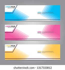 Vector abstract web banner design template. Collection of web banner template. Abstract geometric web design banner template isolated on grey background. Header - landing page Web Design Elements