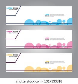 Vector abstract web banner design template. Collection of web banner template. Abstract geometric web design banner template isolated on grey background. Header - landing page Web Design Elements