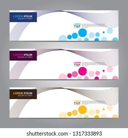 Vector abstract web banner design template. Collection of web banner template. Abstract geometric web design banner template isolated on grey background. Header - landing page Web Design Elements