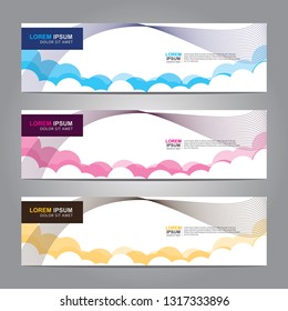 Vector abstract web banner design template. Collection of web banner template. Abstract geometric web design banner template isolated on grey background. Header - landing page Web Design Elements