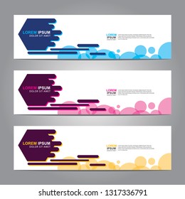 Vector abstract web banner design template. Collection of web banner template. Abstract geometric web design banner template isolated on grey background. Header - landing page Web Design Elements