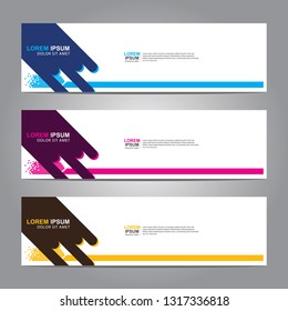Vector abstract web banner design template. Collection of web banner template. Abstract geometric web design banner template isolated on grey background. Header - landing page Web Design Elements