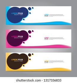 Vector abstract web banner design template. Collection of web banner template. Abstract geometric web design banner template isolated on grey background. Header - landing page Web Design Elements