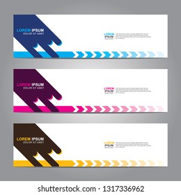 Vector abstract web banner design template. Collection of web banner template. Abstract geometric web design banner template isolated on grey background. Header - landing page Web Design Elements