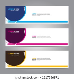 Vector abstract web banner design template. Collection of web banner template. Abstract geometric web design banner template isolated on grey background. Header - landing page Web Design Elements