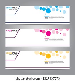 Vector abstract web banner design template. Collection of web banner template. Abstract geometric web design banner template isolated on grey background. Header - landing page Web Design Elements