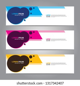 Vector abstract web banner design template. Collection of web banner template. Abstract geometric web design banner template isolated on grey background. Header - landing page Web Design Elements