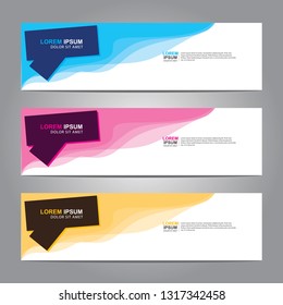 Vector abstract web banner design template. Collection of web banner template. Abstract geometric web design banner template isolated on grey background. Header - landing page Web Design Elements