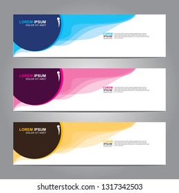 Vector abstract web banner design template. Collection of web banner template. Abstract geometric web design banner template isolated on grey background. Header - landing page Web Design Elements