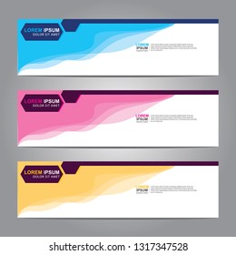 Vector abstract web banner design template. Collection of web banner template. Abstract geometric web design banner template isolated on grey background. Header - landing page Web Design Elements
