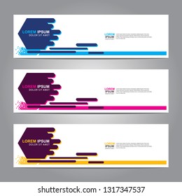Vector abstract web banner design template. Collection of web banner template. Abstract geometric web design banner template isolated on grey background. Header - landing page Web Design Elements