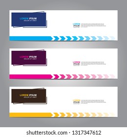 Vector abstract web banner design template. Collection of web banner template. Abstract geometric web design banner template isolated on grey background. Header - landing page Web Design Elements