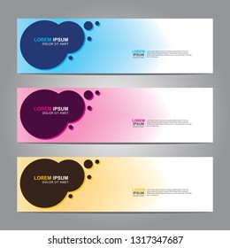 Vector abstract web banner design template. Collection of web banner template. Abstract geometric web design banner template isolated on grey background. Header - landing page Web Design Elements