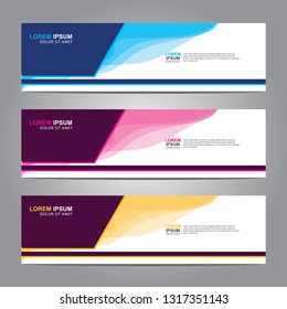 Vector abstract web banner design template. Collection of web banner template. Abstract geometric web design banner template isolated on grey background. Header - landing page Web Design Elements
