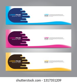 Vector abstract web banner design template. Collection of web banner template. Abstract geometric web design banner template isolated on grey background. Header - landing page Web Design Elements