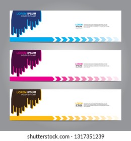 Vector abstract web banner design template. Collection of web banner template. Abstract geometric web design banner template isolated on grey background. Header - landing page Web Design Elements