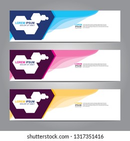 Vector abstract web banner design template. Collection of web banner template. Abstract geometric web design banner template isolated on grey background. Header - landing page Web Design Elements
