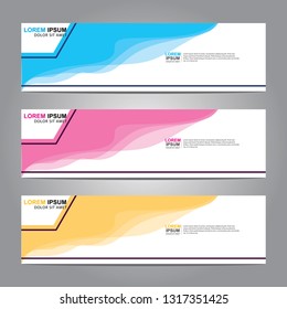 Vector abstract web banner design template. Collection of web banner template. Abstract geometric web design banner template isolated on grey background. Header - landing page Web Design Elements