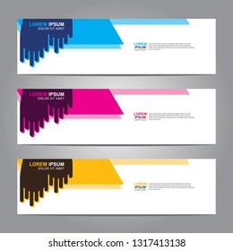 Vector abstract web banner design template. Collection of web banner template. Abstract geometric web design banner template isolated on grey background. Header - landing page Web Design Elements