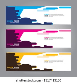 Vector abstract web banner design template. Collection of web banner template. Abstract geometric web design banner template isolated on grey background. Header - landing page Web Design Elements