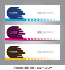 Vector abstract web banner design template. Collection of web banner template. Abstract geometric web design banner template isolated on grey background. Header - landing page Web Design Elements