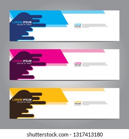 Vector abstract web banner design template. Collection of web banner template. Abstract geometric web design banner template isolated on grey background. Header - landing page Web Design Elements