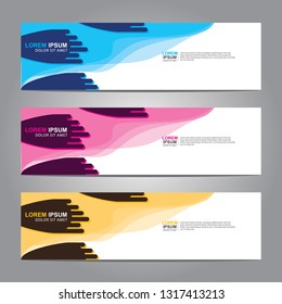 Vector abstract web banner design template. Collection of web banner template. Abstract geometric web design banner template isolated on grey background. Header - landing page Web Design Elements