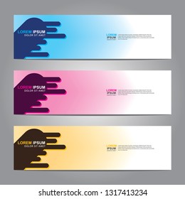 Vector abstract web banner design template. Collection of web banner template. Abstract geometric web design banner template isolated on grey background. Header - landing page Web Design Elements