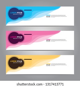 Vector abstract web banner design template. Collection of web banner template. Abstract geometric web design banner template isolated on grey background. Header - landing page Web Design Elements