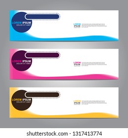 Vector abstract web banner design template. Collection of web banner template. Abstract geometric web design banner template isolated on grey background. Header - landing page Web Design Elements