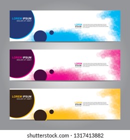 Vector abstract web banner design template. Collection of web banner template. Abstract geometric web design banner template isolated on grey background. Header - landing page Web Design Elements