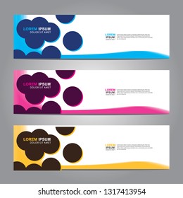 Vector abstract web banner design template. Collection of web banner template. Abstract geometric web design banner template isolated on grey background. Header - landing page Web Design Elements