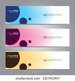 Vector abstract web banner design template. Collection of web banner template. Abstract geometric web design banner template isolated on grey background. Header - landing page Web Design Elements